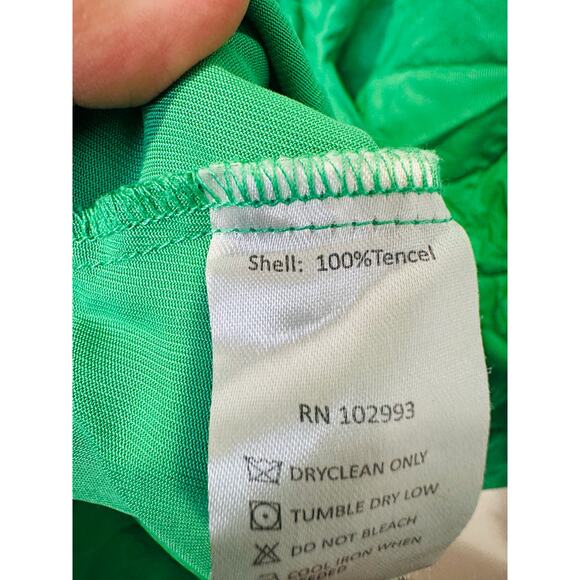 THAKOON Women's Green Collared Short Sleeve Tie Waist Mini Shirt Dress Size 8 - Picture 4 of 13